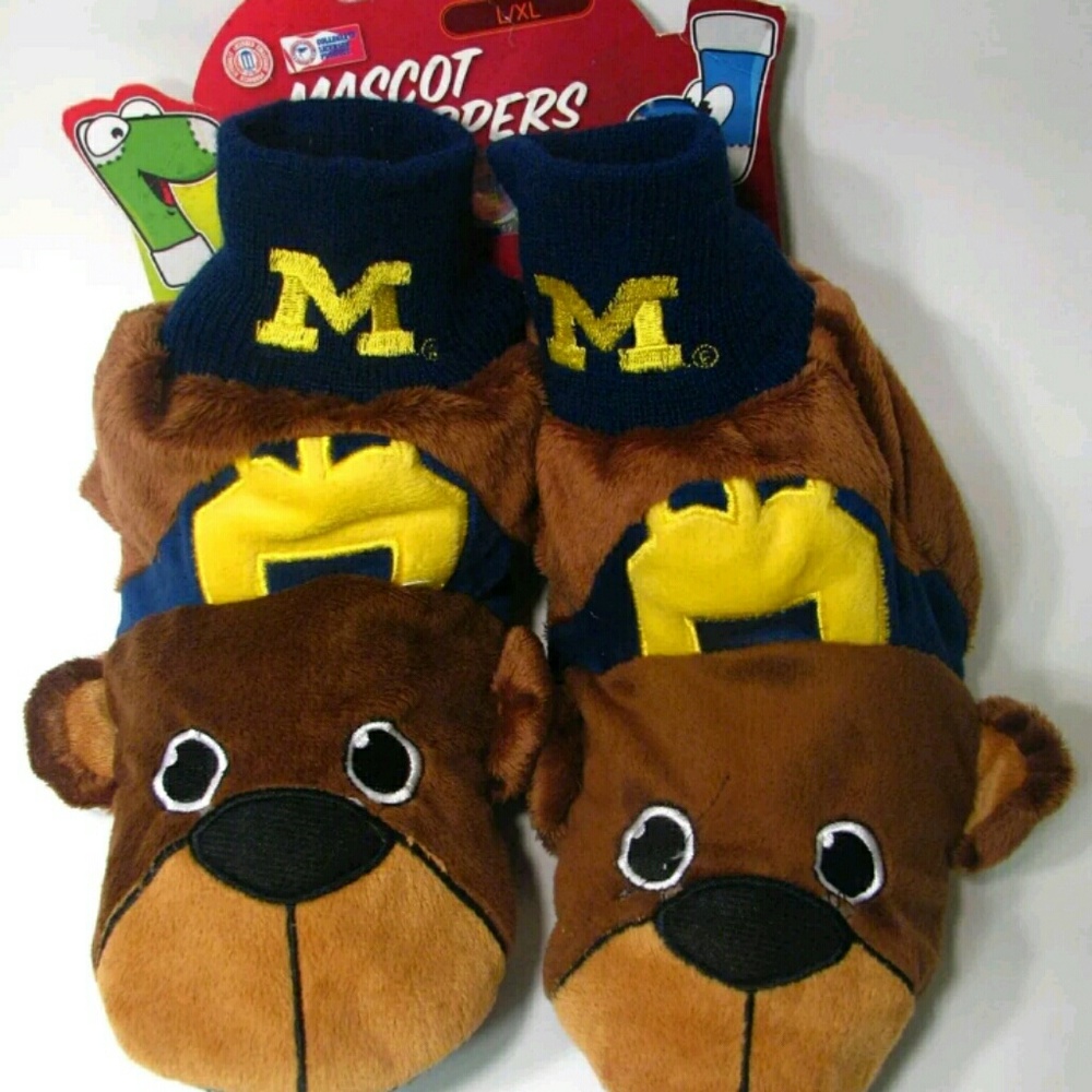 5 FOR $25 U OF M Michigan Toddler Slippers